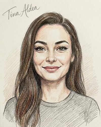 Second example portrait sketch from Tina Aldea's gallery
