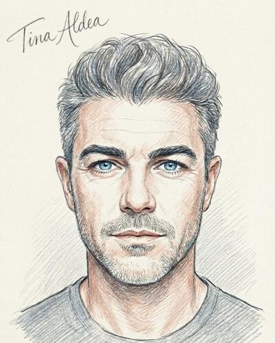 Example soulmate sketch artwork from Tina Aldea's gallery