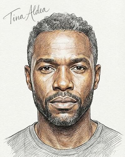 Example portrait sketch from Tina Aldea's gallery
